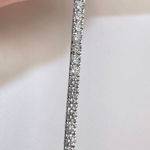 10 CTW Lab-Grown Diamond Square-Prong Tennis Bracelet in 18K Gold