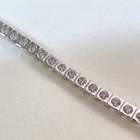 10 CTW Lab-Grown Diamond Square-Prong Tennis Bracelet in 18K Gold