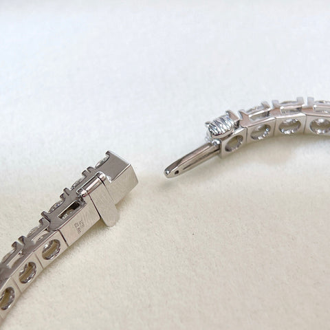 11 CTW Lab-Grown Diamond Square-Prong Tennis Bracelet in 18K Gold