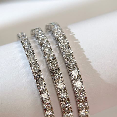 11 CTW Lab-Grown Diamond Square-Prong Tennis Bracelet in 18K Gold