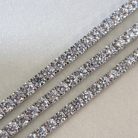 11 CTW Lab-Grown Diamond Square-Prong Tennis Bracelet in 18K Gold