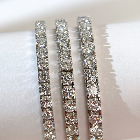 11 CTW Lab-Grown Diamond Square-Prong Tennis Bracelet in 18K Gold