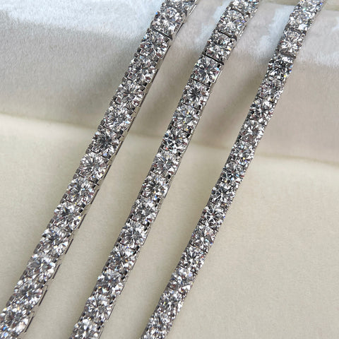 11 CTW Lab-Grown Diamond Square-Prong Tennis Bracelet in 18K Gold