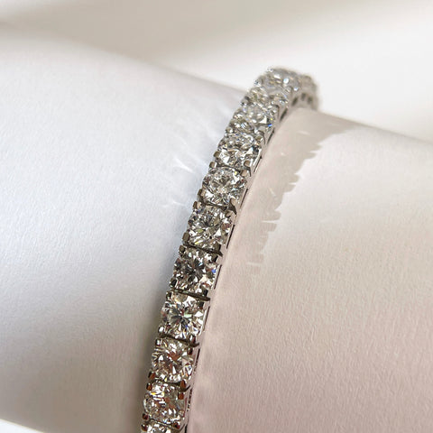 11 CTW Lab-Grown Diamond Square-Prong Tennis Bracelet in 18K Gold