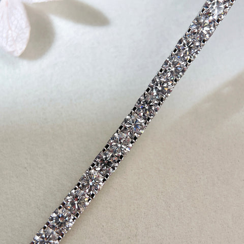 11 CTW Lab-Grown Diamond Square-Prong Tennis Bracelet in 18K Gold
