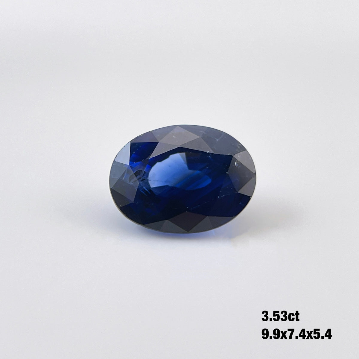 3 Carat Oval Blue Sapphire Gemstone Certified 013