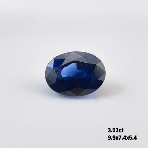 3 Carat Oval Blue Sapphire Gemstone Certified 013