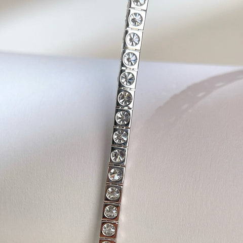 7 CTW Lab-Grown Diamond Square-Prong Tennis Bracelet in 18K Gold