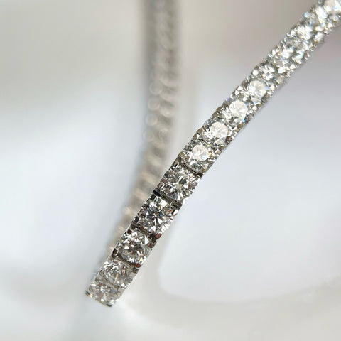7 CTW Lab-Grown Diamond Square-Prong Tennis Bracelet in 18K Gold