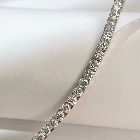 7 CTW Lab-Grown Diamond Square-Prong Tennis Bracelet in 18K Gold