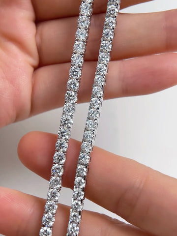 7 CTW Lab-Grown Diamond Square-Prong Tennis Bracelet in 18K Gold
