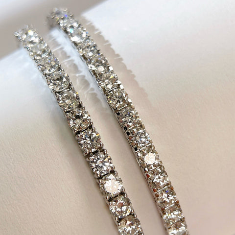7 CTW Lab-Grown Diamond Square-Prong Tennis Bracelet in 18K Gold