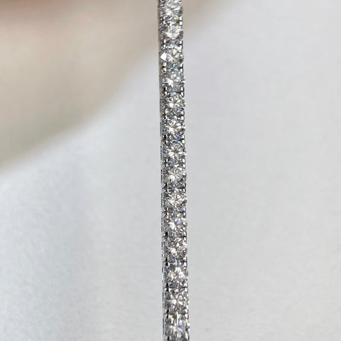 9 CTW Lab-Grown Diamond Square-Prong Tennis Bracelet in 18K Gold