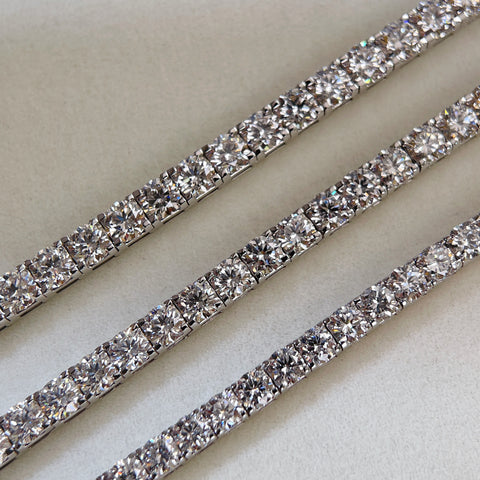9 CTW Lab-Grown Diamond Square-Prong Tennis Bracelet in 18K Gold