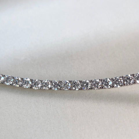 9 CTW Lab-Grown Diamond Square-Prong Tennis Bracelet in 18K Gold