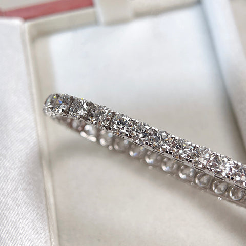 9 CTW Lab-Grown Diamond Square-Prong Tennis Bracelet in 18K Gold