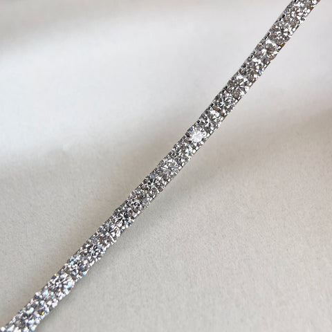 9 CTW Lab-Grown Diamond Square-Prong Tennis Bracelet in 18K Gold