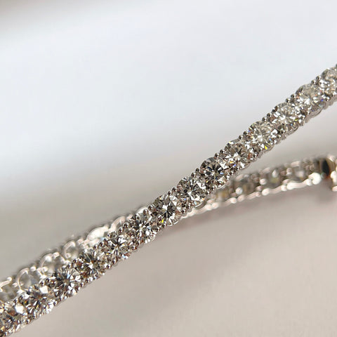 9 CTW Lab-Grown Diamond Four-Prong Tennis Bracelet in 18K Gold