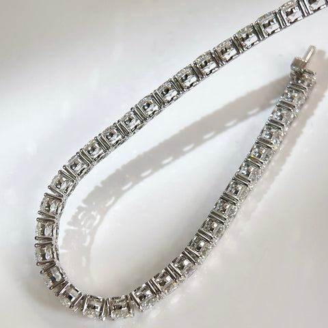 9 CTW Lab-Grown Diamond Four-Prong Tennis Bracelet in 18K Gold