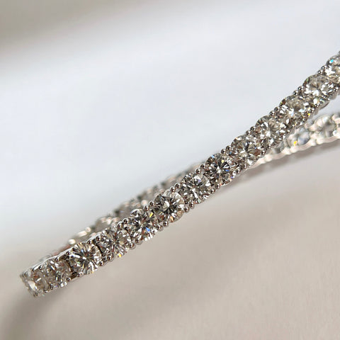 9 CTW Lab-Grown Diamond Four-Prong Tennis Bracelet in 18K Gold
