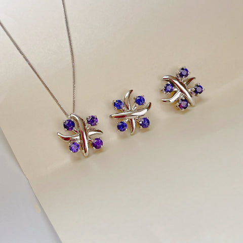 Victory style Purple Blue Sapphire Pendant