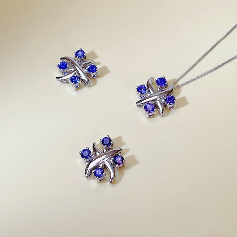 Victory style Purple Blue Sapphire Pendant
