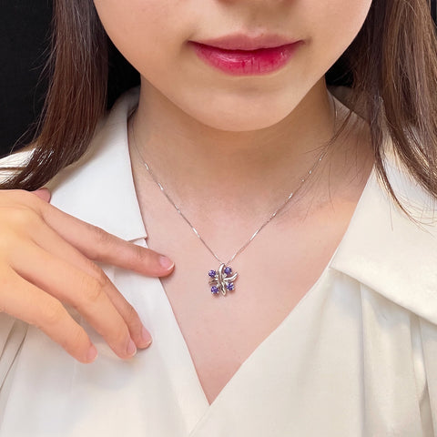 Victory style Purple Blue Sapphire Pendant
