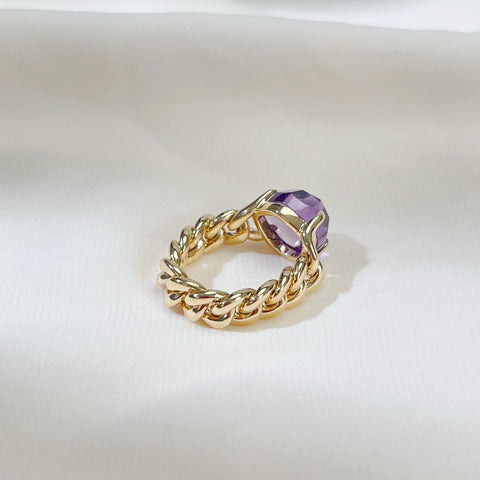 AMETHYST RING  18k GOLD
