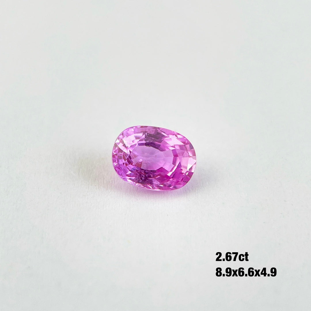 2 Carat Natural Pink Sapphire Loose Stone Gemstone AIGS Vibrant Certificated