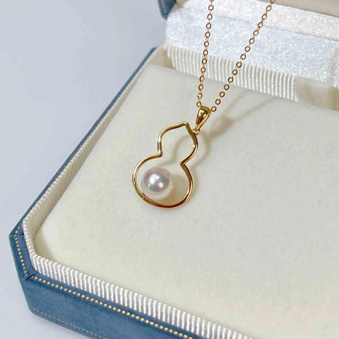 Hulu 18K AAA japanese akoya pearl  pendant