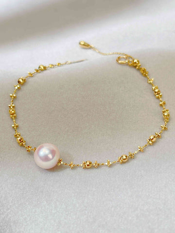 AAA japanese akoya pearl bracelet 18K gold
