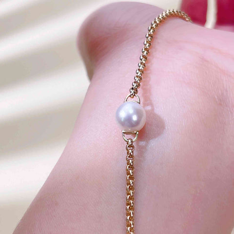 AAA japanese akoya bracelet 18K gold