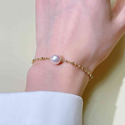 AAA japanese akoya pearl bracelet 18K gold
