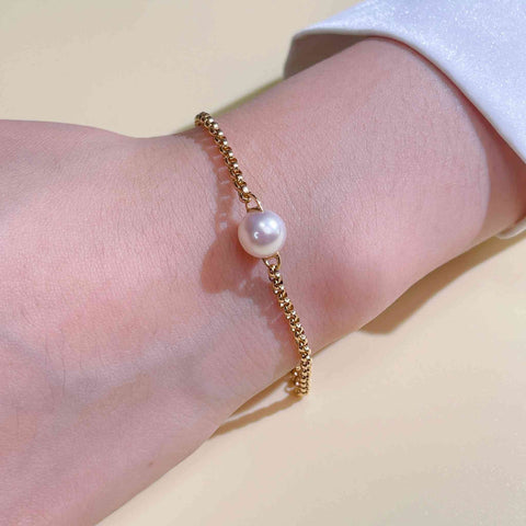 AAA japanese akoya bracelet 18K gold