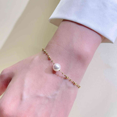 AAA japanese akoya pearl bracelet 18K gold
