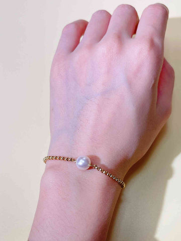 AAA japanese akoya bracelet 18K gold