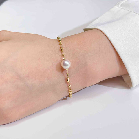 AAA japanese akoya pearl bracelet 18K gold