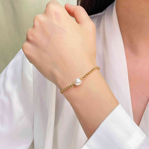 AAA japanese akoya bracelet 18K gold