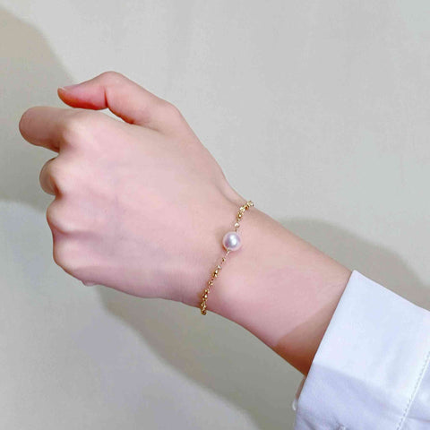 AAA japanese akoya pearl bracelet 18K gold