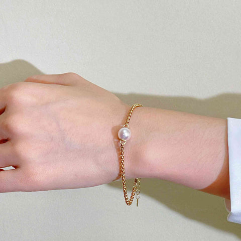 AAA japanese akoya bracelet 18K gold