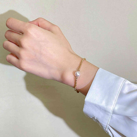 AAA japanese akoya bracelet 18K gold